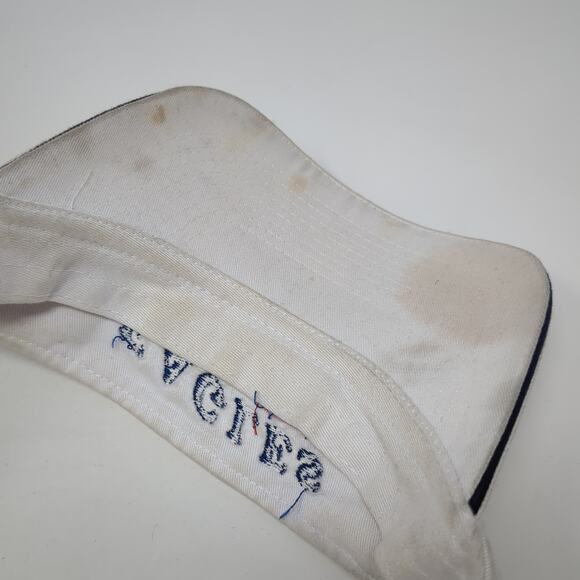 Eagles JCS Strapback Sun Visor Cap White OS Adjustable Embroidered Head Shots - Picture 8 of 9